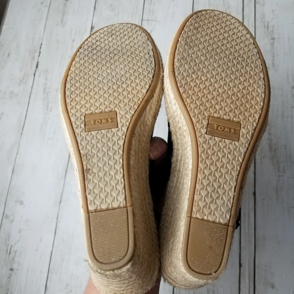 Toms Monica Espadrille Wedge Heel Sandals